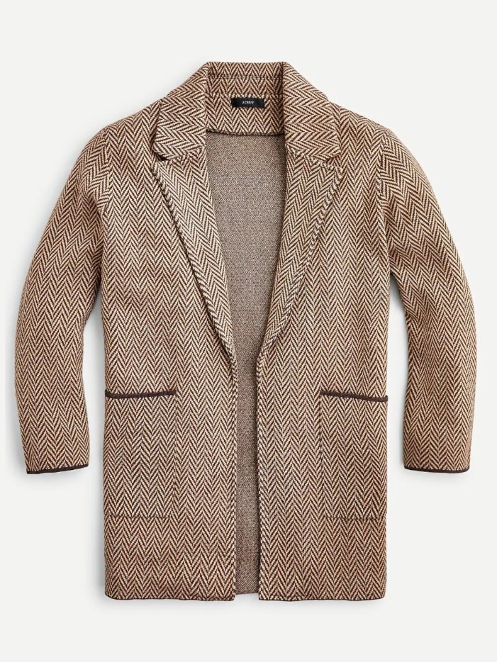 J. Crew Sophie open-front sweater-blazer in chevron Size XS